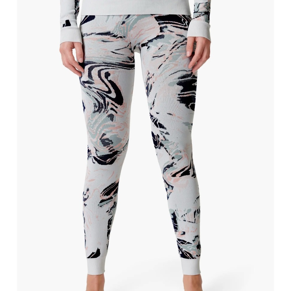 Sweaty Betty Glacier Mountain Jacquard Base Layer Leggings NWT Size S